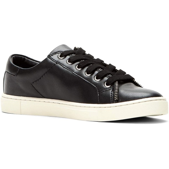 Frye Shoes - Frye and Co black leather zipper sneakers